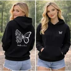 Moletom Feminino Fofo Moletom De Borboleta Feminino Casaco Feminino