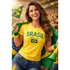 Camisa da Seleção Brasileira Futebol Torcedor Masculina/Feminina Promoção