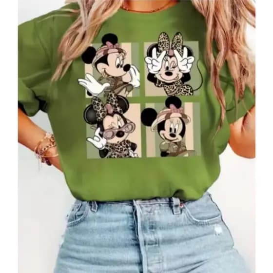 Camiseta Feminina Camisa Feminina Minnei Mouse 100% Algodao Envio Imediato