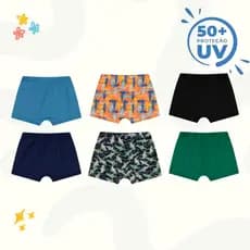 Bermuda  praia unissex com proteção UV 50+ infantil e juvenil