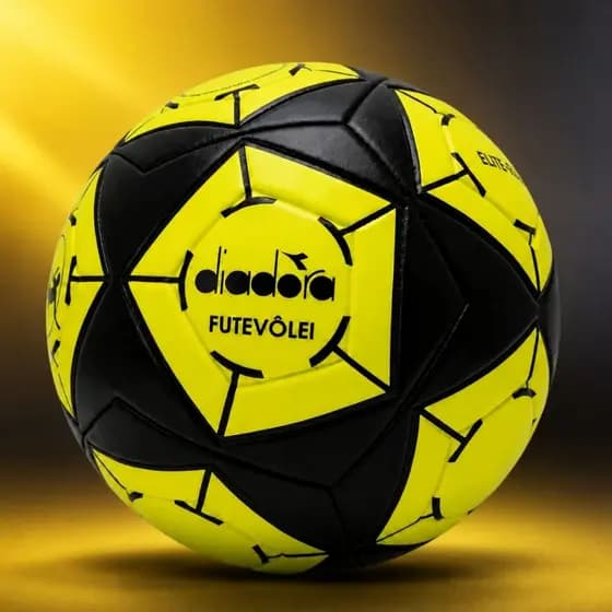 Bola Profissional Futevôlei Diadora Elite-R Amarela Oficial Praia