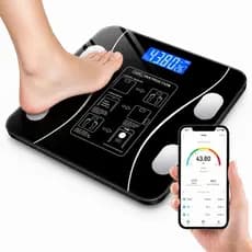 Balança Digital Bioimpedância Bluetooth Titanium até 180kg Vidro Gordura Corporal App