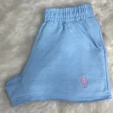Short Feminino Básico Tecido Moletom Shorts Dia a Dia Com Bolso Para Frio Academia Bermuda Feminina