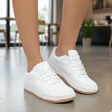 Tênis Casual Feminino Peluche Branco Super Leve e Confortável