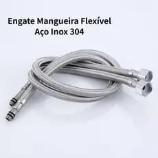 Engate Mangueira Flexível Misturador Monocomando 40cm Água Quente e Fria