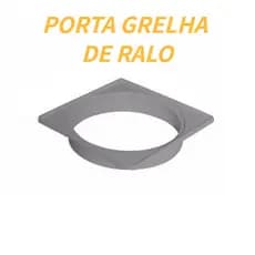 Porta Grelha Quadrada Cinza 100mm