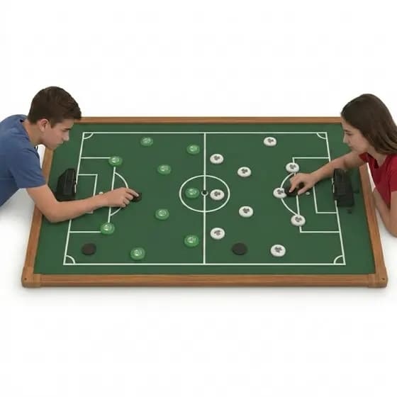 kit Mesa Jogo De Botão Campo Futebol  Com 2 Times Copa Brasil