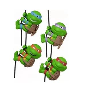Miniatura Tartarugas Ninja Scalers Leonardo Michelangelo Raphael Donatello Boneco Decoração Escaladores Neca
