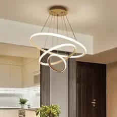 【TOP VENDAS】Lustre Escandinavo Com 3 Cores E 1 Luz De Teto Para Sala De Estar, Sala De Jantar E Bar Domésticos