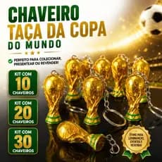 Kit Chaveiros Taça Copa do Mundo Futebol | Lembrancinhas Eventos Aniversário Revenda chaveiro copa do mundo lembrancinha