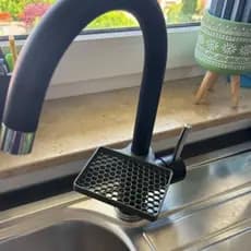 Organizador de Pia Suporte para Esponja Encaixe na Torneira Design Hexagonal Suporte Organizador Multiuso Colmeia
