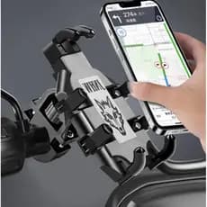 Suporte para celular à prova de choque - adequado para motocicletas, bicicletas e veículos elétricos, 360° Rotativo gira