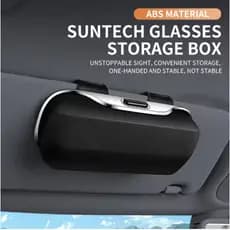 Caixa organizadora para interior de carro para óculos de sol - Suporte de armazenamento universal para viseira solar