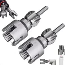 Kit Abridor De Rosca Interno Externo Tubo Cano Água 1/2 e 3/4