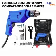 Furadeira Elétrica de Impacto Parafusadeira Acessórios para Reparos e Construção