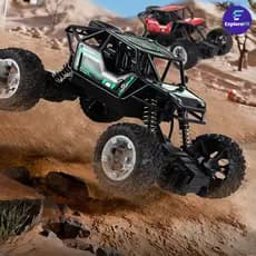 Veículo Off Road Controle Remoto 4x4 Recarregável USB Jeep Terra Pedra Areia Super Durável Criança