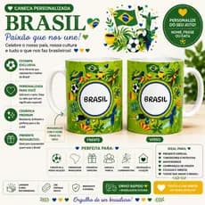 CANECA PERSONALIZADA LEMBRANÇA BRASIL