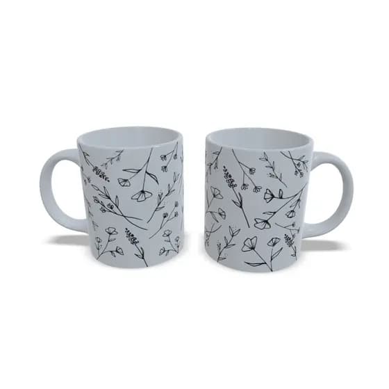 Caneca Personalizada com Flores