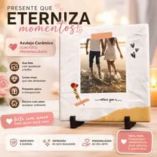 AZULEJO PERSONALIZADO DIA DOS NAMORADOS | PRESENTE CRIATIVO | AZULEJO COM FOTO | AMOR