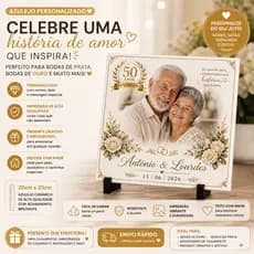 AZULEJO PERSONALIZADO CASAMENTO | BODAS DE PRATA | BODAS DE OURO | PRESENTE CRIATIVO