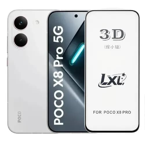 Pelicula Poco X8 Pro 5G Full Cover Vidro 3D Peliculas LXL Vidro Encaixe Perfeito de Alta Qualidade