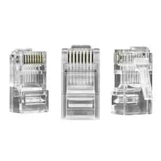 Kit 50 Conectores Macho RJ45 CAT6 Intelbras Banho de Ouro