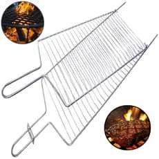 Grelha Dupla 20x67 Churrasqueira Churrasco Peixes Frango