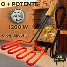 Acendedor Elétrico P/ Churrasqueira C/resistência Inoxidável