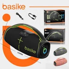 Basike Caixa de Som 60W Bluetooth V5.3 IPX6 com Power Bank Boombox 3,  8000 mah de bateria - PRETO