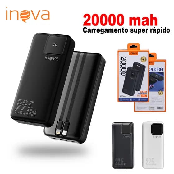 Inova Carregador Portátil 10000/20000mah Power Bank turbo carregador Usando iPhone Samsung Android