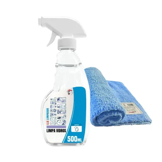 Crystal Clear Limpa Vidros Desembaçante + Microfibra para Vidros - Lincoln