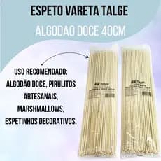 ESPETO TALGE 40CM UNIDADES SEM FIAPOS VARETA PARA PIPAS , ALGODAO DOCE, ARTESANATOS, MARSHIMELLOW ETC...