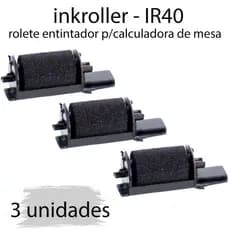 03 Rolete Refil Para Calculadora de Mesa Modelo IR40 Qualidade Garantida