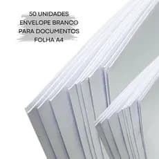 Envelope Branco A4 229x324mm 80g Scryt Pacote com 50, Ideal para Escritório