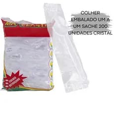 Colher Super Reforçada Embalada para Delivery Pacote com 200 Unidades Escolha Cores