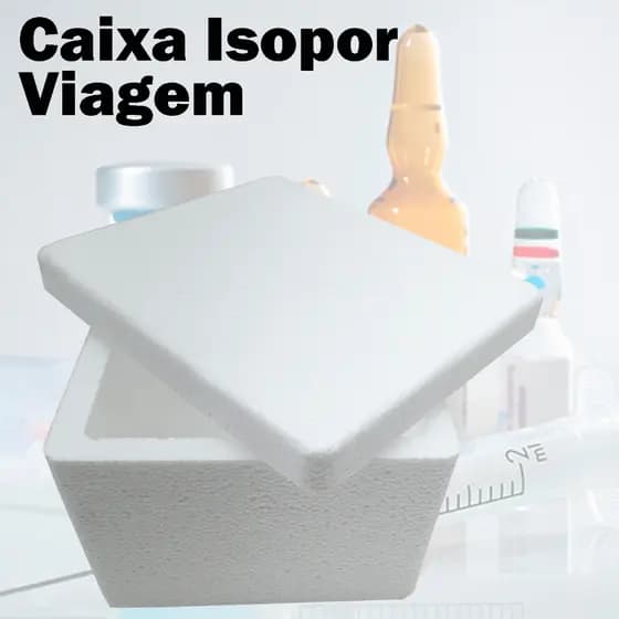 06 CAIXAS ISOPOR, 250GR, PEQUENA, C TAMPA, MEDICAMENTOS, INSULINA