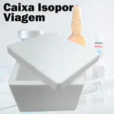 06 CAIXAS ISOPOR, 250GR, PEQUENA, C TAMPA, MEDICAMENTOS, INSULINA