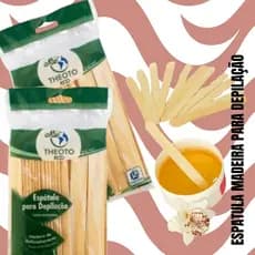 ESPATULA THEOTO KIT COM 500 UNIDADES ESPATULA PARA DEPILACAO EM MADEIRA DESCARTAVEL