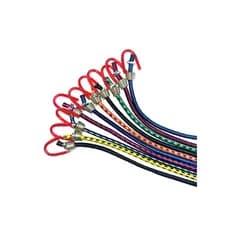 KIT 10un Corda elástica para bagageiro moto / bike / carros gancho arame 2,0mt colorido