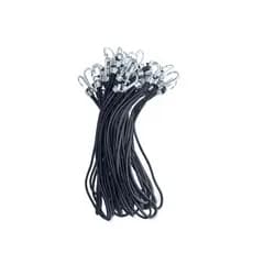 30 Extensores Elásticos Para Lona De Caminhão Na Cor Preta 35cm