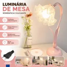 Candeeiro de mesa romântico candeeiro de cabeceira LED abajur flor luz noturna adequado para o quarto
