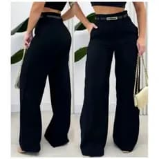 Pantalona alfaiataria com cinto