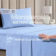 Jogo de Lençol Berço Solteiro Casal Queen ou King 400 Fios Micropercal Extra Macio Vários Tamanhos