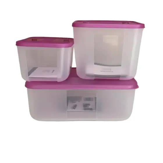 Tupperware Kit Potes Freezer Mate 3 Peças