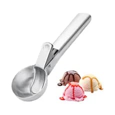 Colher Concha Pegador De Sorvete Inox Bola Com Ejetor