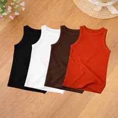 Kit 4 Regatas Femininas Básicas Caneladas – Conforto e Estilo Look Blogueira