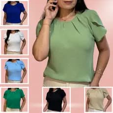 Blusa Feminina Duna Manga Princesa Tulipa