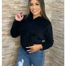 BLUSA DE FRIO COM ZIPER E CAPUZ BOLSO NA FRENTE