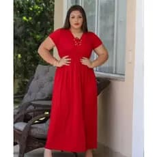VESTIDO LONGO PLUS SIZE  RENDA  MANGA CORTA DE FESTA CASAMENTO