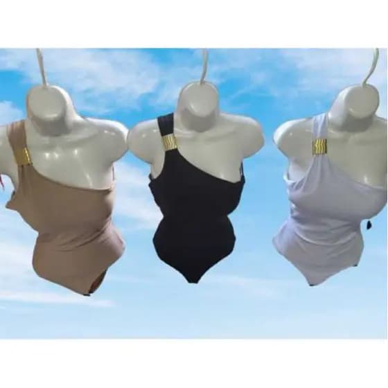 KIT 3 BODY FEMININO ELEGANTE PRA FESTA COM FIVELA BOJO TIRAS NAS COSTAS